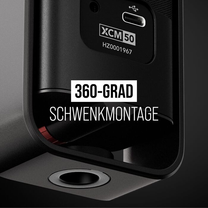 RØDE X XCM-50: Професійний USB-мікрофон з конденсатором для стрімінгу та ігор, чорний