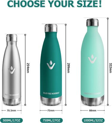 Термофляка 750 мл, нержавіюча сталь, без BPA, для спорту, подорожей, дітей, Outdoor, витримує газовані напої, термокана, витік захищений, темно-зелений