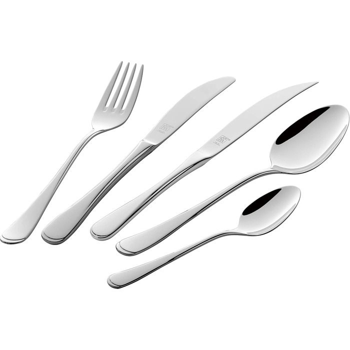 ZWILLING Nottingham Cutlery Set, 72-Piece, For 12 People, 18/10 Stainless Steel/High-Quality Blade Steel, Polished, Silver 72-Piece Nottingham