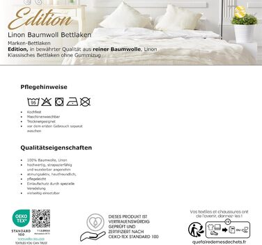 aqua-textil Edition Fitted Sheet XXL 240 x 290 cm White Cotton Classic Bed Sheet
