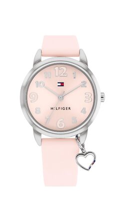 Наручний годинник Tommy Hilfiger для молоді з кварцовим механізмом, ремінець із нержавіючої сталі або силікону (Blush, Silicone)
