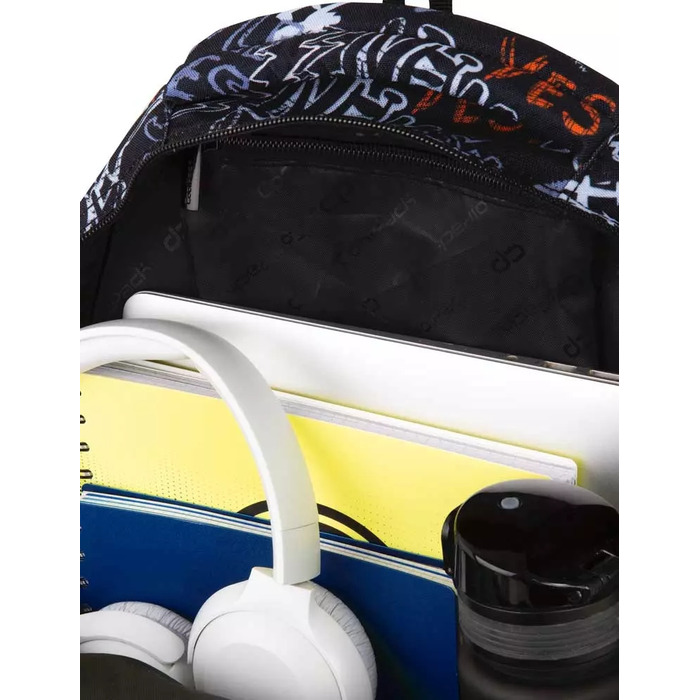Великий багатокамерний шкільний рюкзак CoolPack чорний зі світловідбиваючими елементами