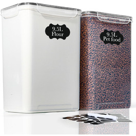 Набір контейнерів для зберігання GoMaihe 2.5л*6 шт. + 9.5л*2 шт. - Контейнери для продуктів, герметичні, пластикові, для кухні