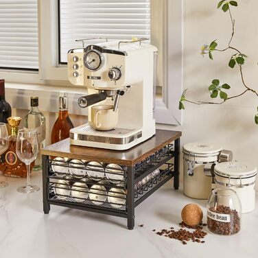 Організатор для капсул кави Nespresso IBUYKE, 80 капсул, 2 яруси, темно-коричневий TCJ102H