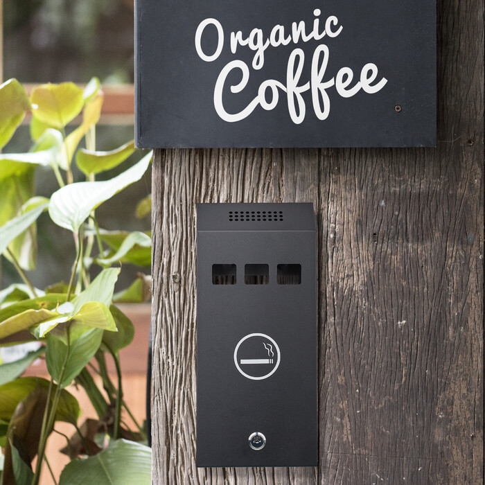 Relaxdays Black Wall-Mounted Cup Holder