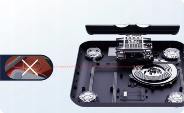 Аналітичні ваги для ванної кімнати, 8 електродів, білі — Визначення складу тіла, Bluetooth, Додаток, до 180 кг