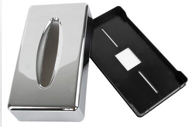 Discoball Tissue Box Holder Rectangular Tissue Box Cover Mirror Tissue Holder Stand Bathroom Tissue Organizer Stand for Home, Office, and Car (Silver)