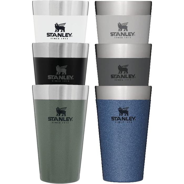 Термокружка Stanley Adventure Stacking Bierkrug 473 мл, нержавіюча сталь, з подвійними стінками, ізольована, без BPA, для зберігання напоїв холодними, 4 години, можна мити в посудомийній машині, колір Charcoal