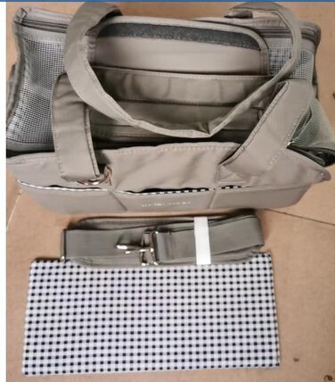 Складана переносна переносна коробка для собак та котів - переносна собача коробка/сумка для транспортування до 4 кг собак та 5 кг котів для подорожей та авто | Сірий 40x16x32 см, сірий L 16 x B 32 x H 40 см