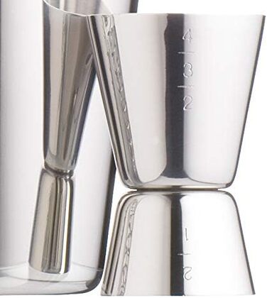 BAR CRAFT Stainless Steel 3 Piece Cocktail Set, Silver Stainless Steel, 12 x 17 x 22 cm, 3 Units