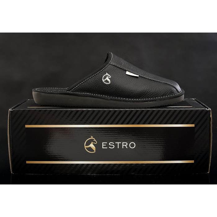 Чоловічі домашні тапочки Estro з натуральної шкіри, 43 EU - комфорт та стиль