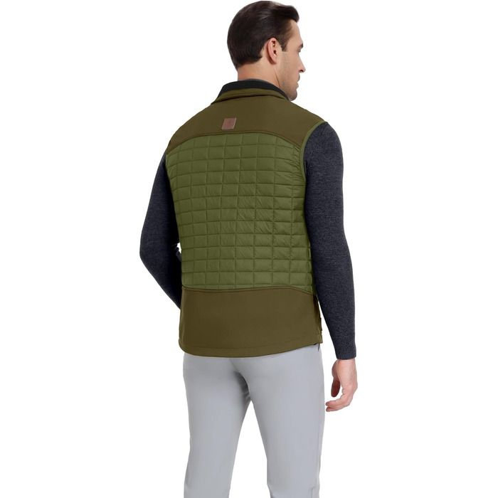 Little Donkey Andy Легка пухова жилетка для чоловіків. Тепла безрукавка для активного відпочинку, туризму, бігу (S, Оливковий)