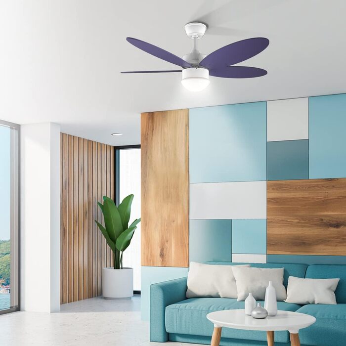 Стельовий вентилятор Cecotec EnergySilence Aero 4260 Purple 42 дюйми з LED підсвіткою та пультом ДУ