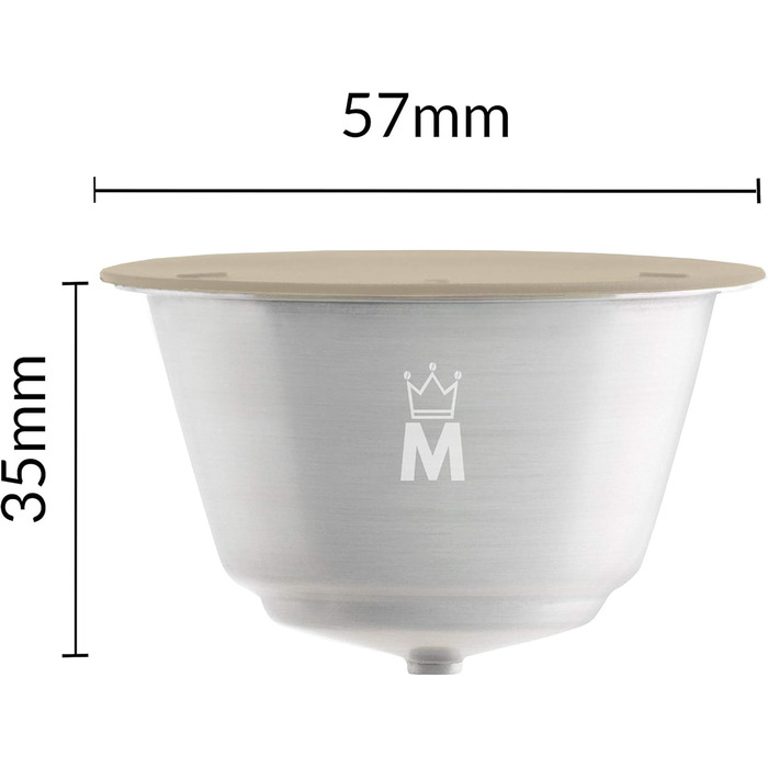 Madam - Refillable and reusable capsule, compatible with Dolce Gusto. Stainless steel and food-grade silicone. 100% Made in Italy. Pack of 2 coffee pads