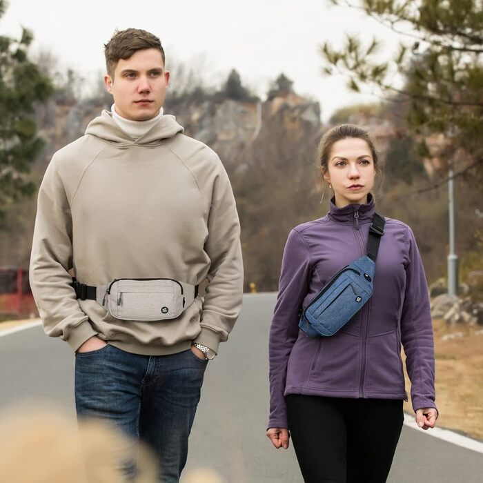 Вотерфлай: Поясна сумка на пояс для чоловіків та жінок. Спортивна сумка-чохол на стегно, ідеальна для подорожей, прогулянок з собакою та активного відпочинку на природі. Чорна, з регульованим ремінцем.