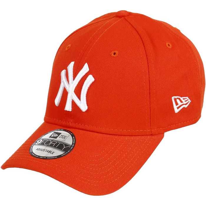 Кепка New Era MLB 9Forty з логотипом команди (NY/LA), оранжево-біла, універсальний розмір