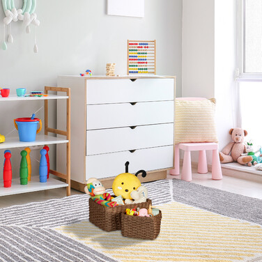 Relaxdays Woven Storage Baskets - 3 Piece Set