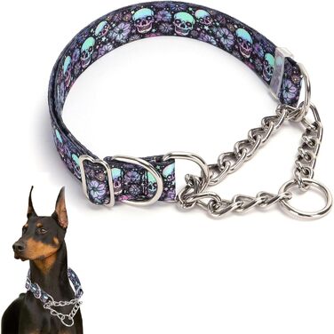 Нашийник для великих собак Martingale, нетягнучий, з нержавіючої сталі, XL (22-28 дюймів)