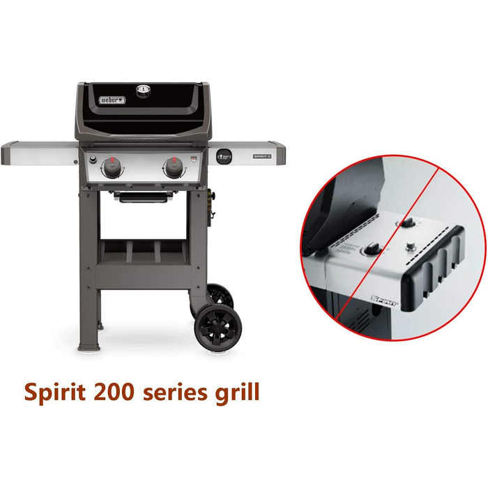Чохол onlyfire для гриля Weber Spirit E210/E220 (фронтальне керування), водонепроникний 600D Oxford, сумісний з Weber 7138 Spirit I & II 200 серії, міцний чохол для газового гриля