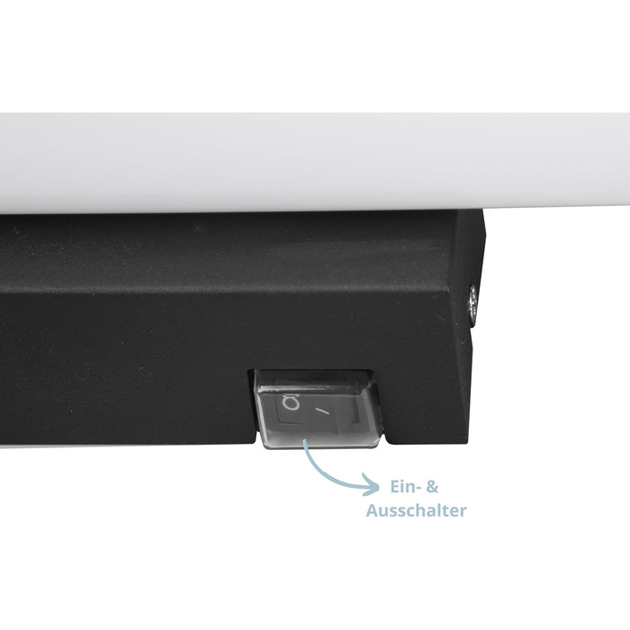 Lightling LED Wall Light, Bathroom Light, Mirror Light Leo, Protection Class IP44, in matte black metal, 80.4 x 5.5 x 8.5 cm