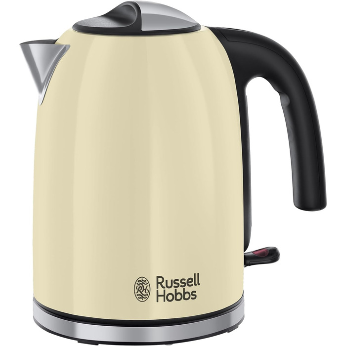 Електричний чайник Russell Hobbs 1.7л, 2400W, Edelstahl Creme, з функцією швидкого кип'ятіння, фільтр від накипу, оптимальна виливна горловина, індикатор рівня води