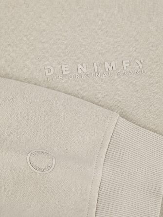 Чоловічий худі оверсайз DENIMFY DFMaxim з принтом, високоякісна бавовняна суміш, колір Ash Beige, розмір XXL