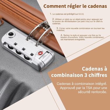 Набір валіз British Traveller: жорсткі валізи з ABS+PC, 8 коліс, TSA-замок, сірий колір. Ідеальний ручний багаж.