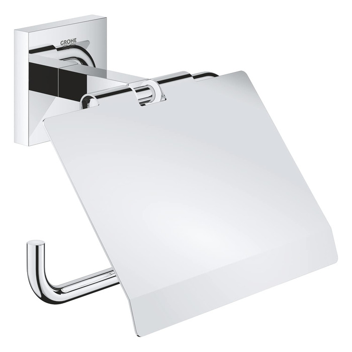 Тримач для туалетного паперу GROHE Start Cube, квадратний, хром, можливість монтажу без свердління, арт. 41102000