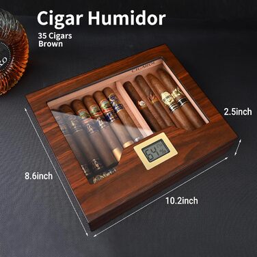 Вологозберігаючий вологомір для сигар ручної роботи на 25-35 сигар - ідеальний подарунок для чоловіків