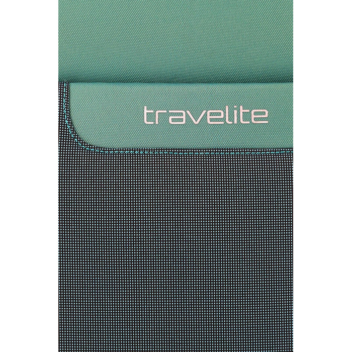 Travelite 4-Wheel Luggage Size L Softshell made from recycled material, Luggage Series VIIA: Trolley with expandable gusset + edge protection, 77 cm, 91-103 liters