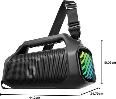 Портативна Bluetooth колонка soundcore Boom 2 Pro 140 Вт, IP68, RGB підсвітка, Powerbank, BT 5.3