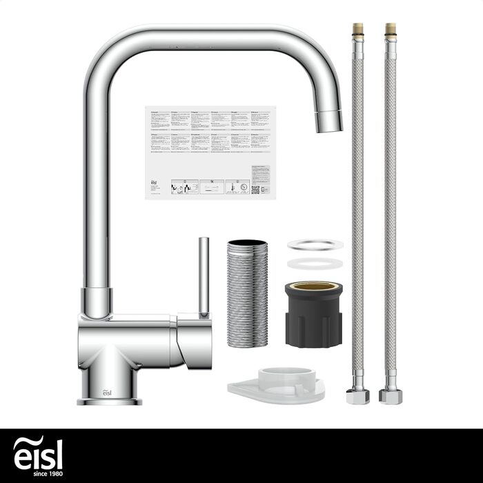Змішувач кухонний EISL FUTURA з високим виливом, одноlever, хром