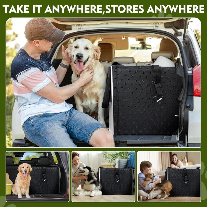 Сходинки для собак великих порід, широкі, 4 сходинки, складана пандус для собак, легкі та неслизькі, для автомобіля, вантажівки та SUV, витримує до 100 кг