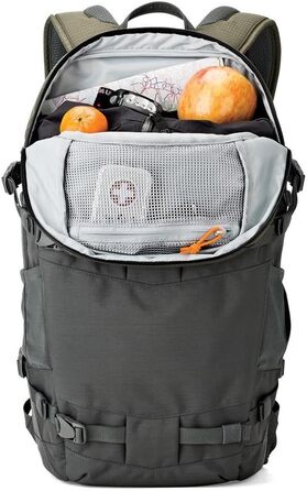 Рюкзак Lowepro Flipside Trek 450 для фототехніки, DSLR та об'єктивів, з відділенням для ноутбука та аксесуарів, сірий, 17 x 26 x 31 см