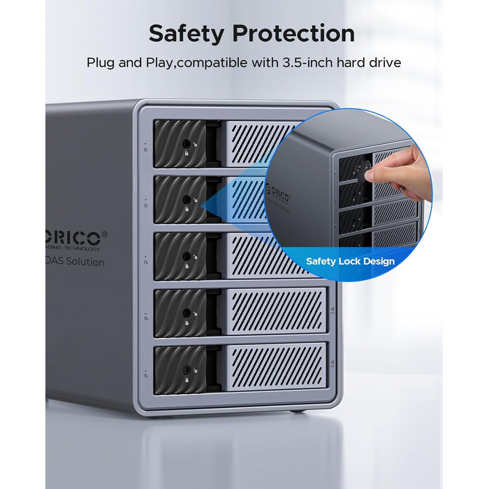 Зовнішній HDD-корпус ORICO 9858U3 для 5 жорстких дисків 3.5