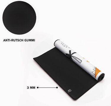 Килимок для столу XXL, ігровий Mousepad, Pad для клавіатури, стильний аксесуар для столу - покращує точність та швидкість, миється, ВОДОНЕПРОНИКНИЙ (DARK ) (Жовтий, Сірий)