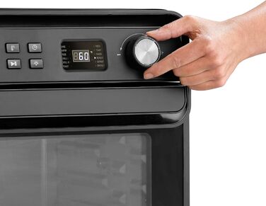 Фритюрниця CASO AirFry Chef 1700 чорна, без попереднього розігріву, 3 рівні, 1700 Вт, температура 40-230°C, таймер, конвекційна