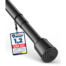 Штанга для штор без свердління 370-420 см, чорна, Ø 32 мм - штанга для кріплення штор, душової кабіни, дверей та шафи