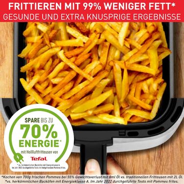 Аерофритюрниця Tefal EY501A Easy Fry & Grill 4,2 л, 2-в-1, технологія Extra Crisp, енергозберігаюча, таймер, гриль, біла