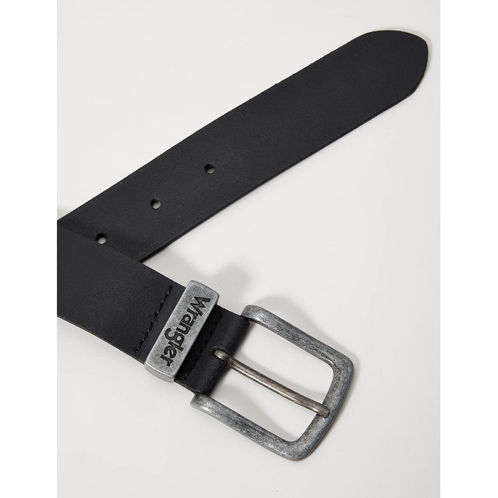 Чоловічий шкіряний ремінь Wrangler Metal Loop коричневого кольору, 1 шт, розмір 115, чорний