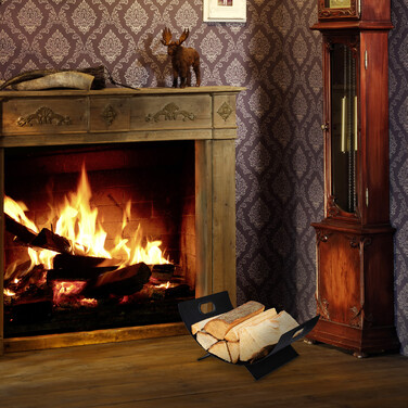 Relaxdays Firewood Basket Metal