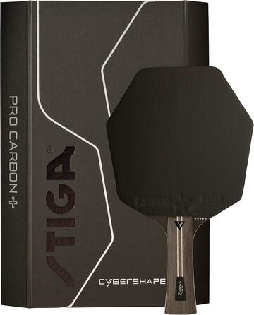 STIGA Pro Carbon+ Cybershape Table Tennis Racket - 5-Star Offensive Paddle for Professional Play