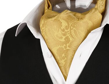 Набір краватка-хустинка Alizeal Paisley (Золотисто-оливковий) для чоловіків