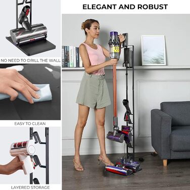 Підставка для пилососів Dyson: V15, V12, V11, V10, V8, V7, V6, DC58, DC59, DC62, DC74. Органайзер для акумуляторних пилососів Dyson. Рама-тримач (S3196)