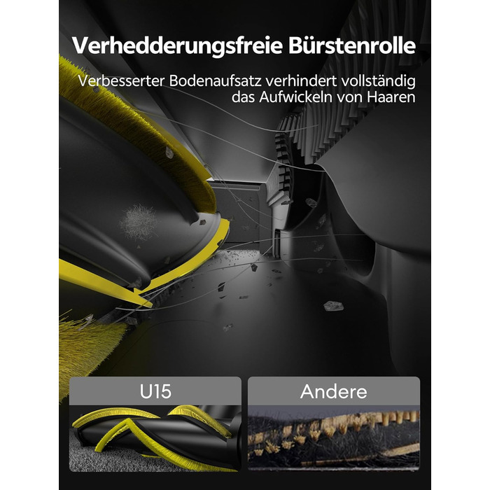 Бездротовий пилосос Ultenic U15 з акумулятором, 50000Pa, 580W, 65хв, GreenEye, антизаплутувальна щітка, телескопічна труба, для килимів, твердих поверхонь та шерсті тварин, золотий