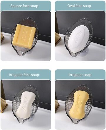 Чорна мильниця з присоском | Прозора мильниця для душу та ванни | Підставка для мила, щіток та аксесуарів