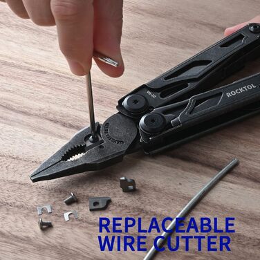 ROCKTOL Мультитул 29-в-1: Плієри, кусачки, пилка, сталь, для кемпінгу та виживання