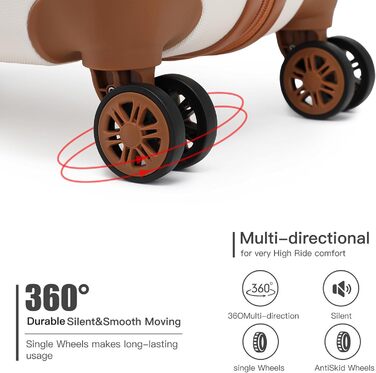 Чемодан-тележка KONO з жорсткою оболонкою, 76 см, 100 л, білий