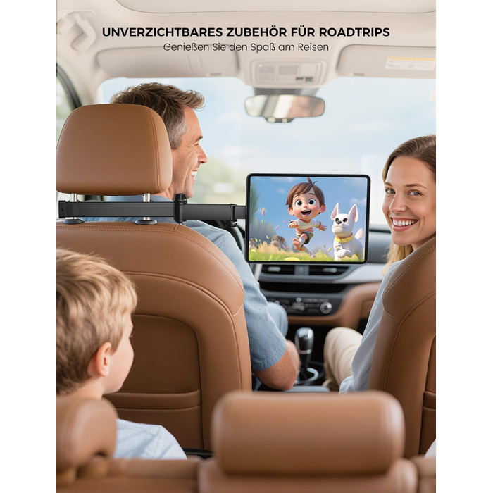 Автотримач для планшета OHLPRO: магнітний, регульований (48см), універсальний для iPad, смартфонів, Switch. З металевими кільцями