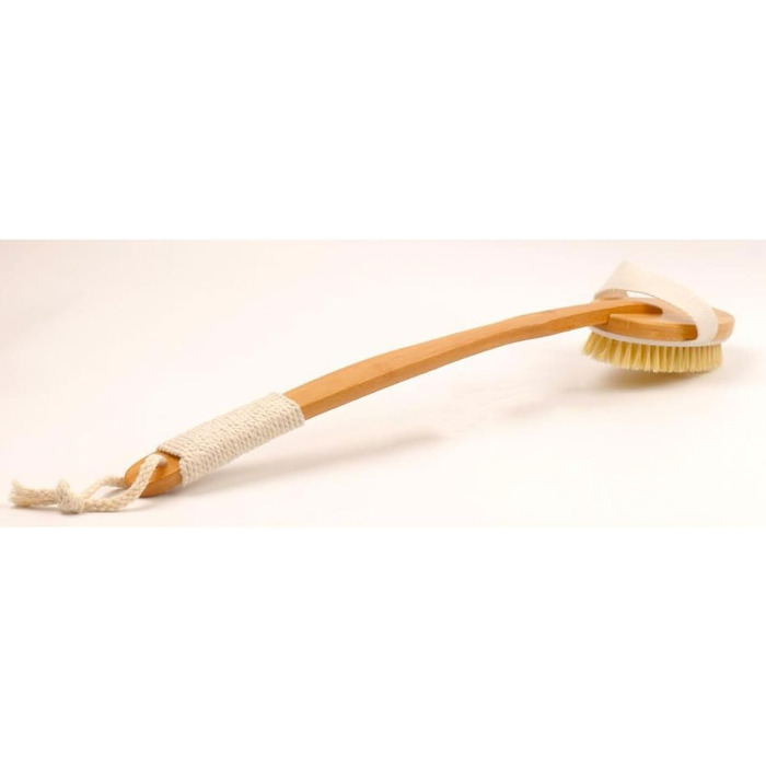 20-inch Bath Accessories for Women, Bath and Body Brushes with Hog Bristles, Long-Handle Bamboo Bath Brushes, Back Scrubber for Shower for Men